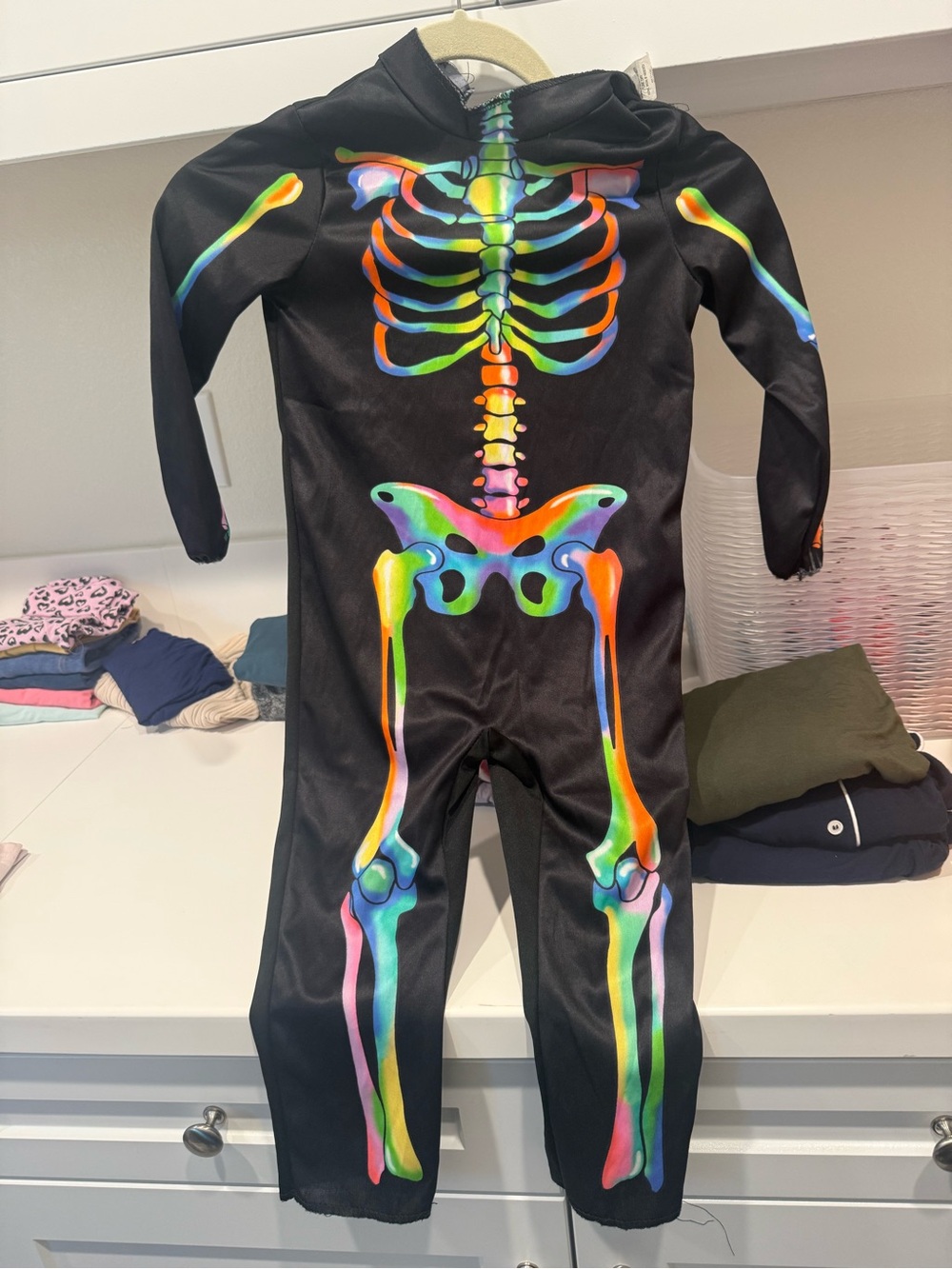 Target Black Neon Rainbow Skeleton Kids Costume